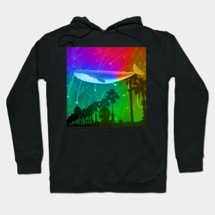 Gay Pride Space Whale Hoodie